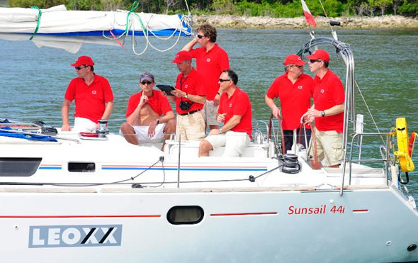 Hoping for breeze on day one of the Sailing Festival from Nanny Cay to Bitter End Yacht Club Credit: Todd vanSickle/BVI Spring Regatta & Sailing Festival    
