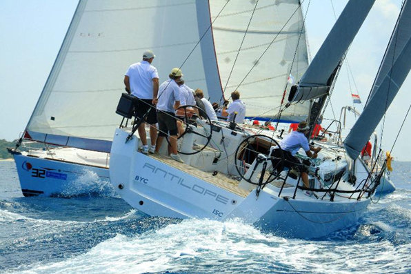 Last year's BVI Spring Regatta Winners, Antilope has top Dutch sailor on board, Bouwe Bekking Credit: BVI Yacht Shots 
