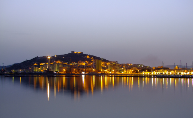 Marina di Cala del Sole after sunset