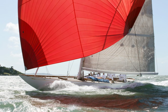 The J Class replica sailing yacht Savannah is competing on June 30th - Photo Courtesy of owner Hugh Morrison