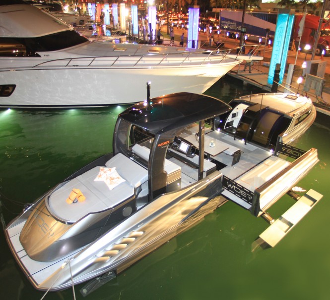 Wider 42 Yacht by night