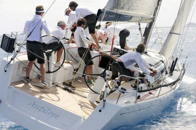 Willem Wester's Grand Soleil 43, sailing yacht Antilope return to defend their win in Racing A Division - Credit Todd VanSickleBVI Spring Regatta & Sailing Festival