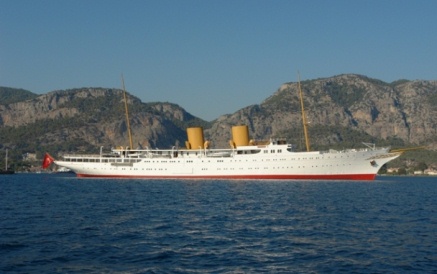 128m charter yacht Savarona