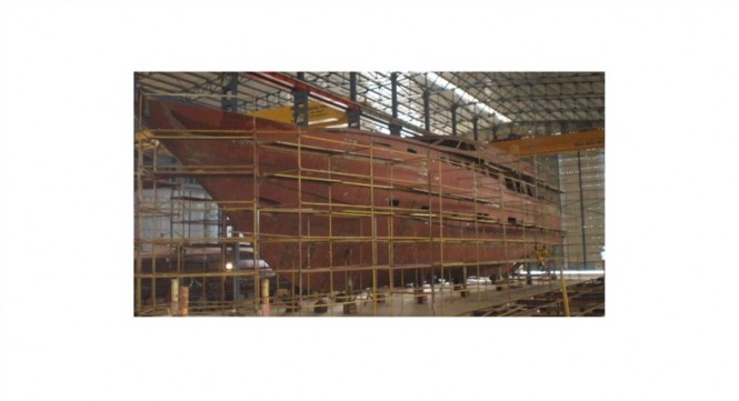 41m motor yacht Cannes under construction