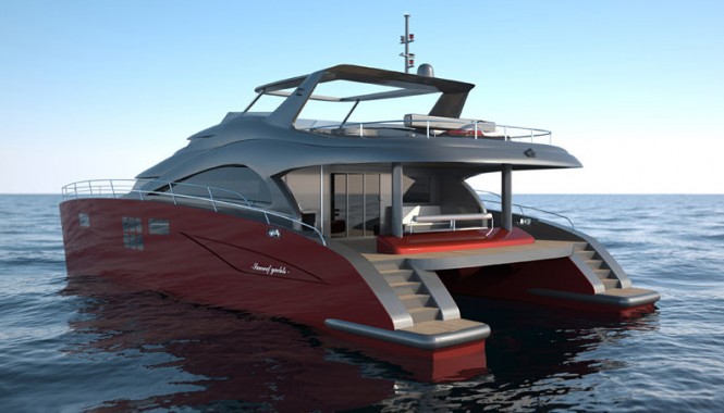 60 Sunreef Power Yacht - rear view