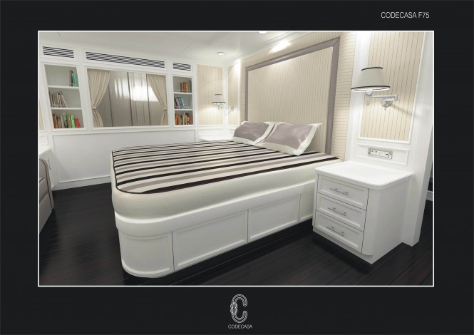 Codecasa 42m Vintage series motor yacht F75 - Cabin