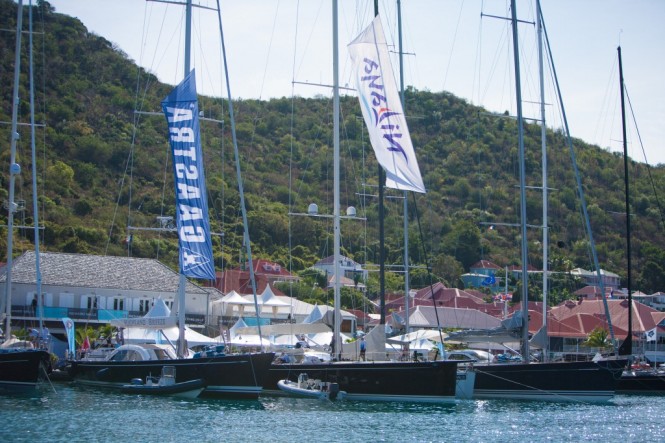 Gustavia Harbour on the eve of the start of Les Voiles de St Barth - Credit Christophe Jouany Les Voiles de St. Barth