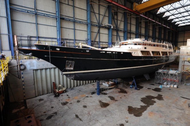 Refit of the superyacht EOS - Icon Yachts Harlingen - Photo Dik Manshande