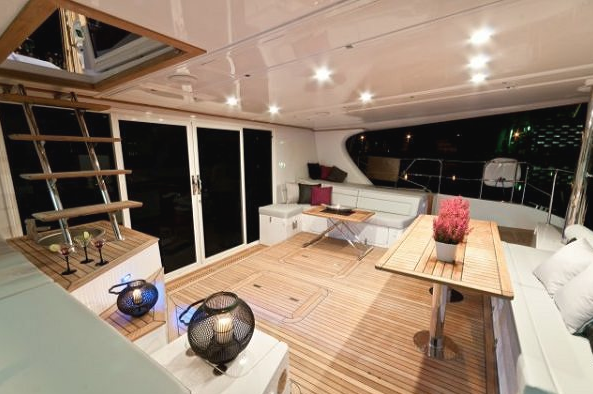 Interior of the Sunreef 58 catamaran