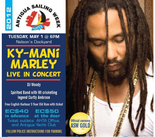 Ky-mani Marley to appear LIVE at Antigua Sailing Week