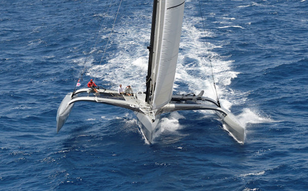 Peter Aschenbrenner's 63ft Paradox yacht takes line honours Credit: T. Martin/photofantasyantigua.com