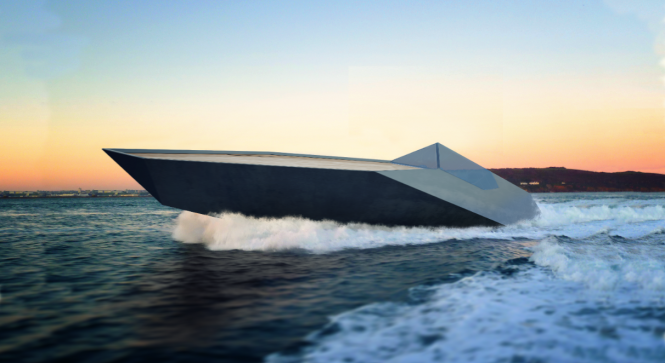 Profile of the contemporary 38m 5 cabin motor yacht Archimedean by Innovation Imperative