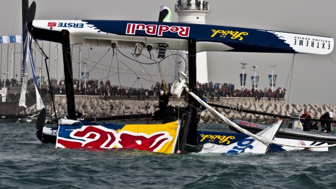 Red Bull Extreme Sailing capsized