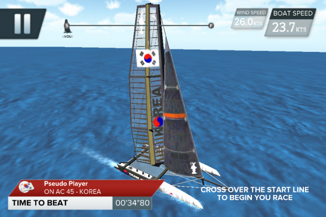 Sailing game available free as an app for iPhone and iPad Credit ACEA