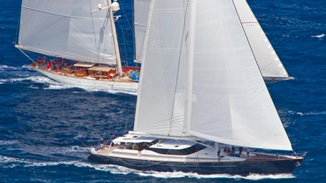 Sailing yachts at St. Barths Bucket 2012