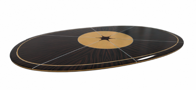 Sinot Yacht Design - Refit yacht Rahil spring 2012 - Exterior dining tabletop