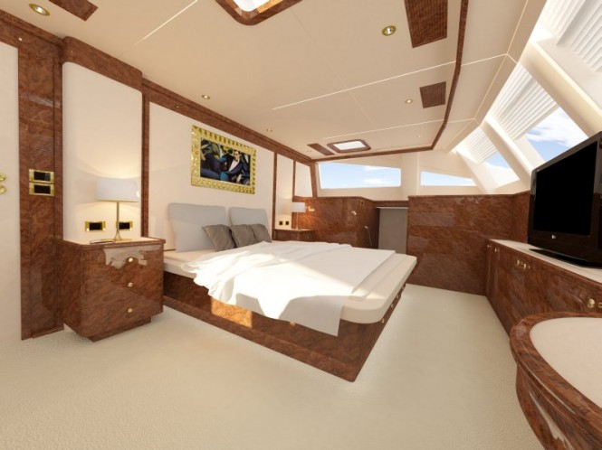 Superyacht Sunreef 82 owner cabin front