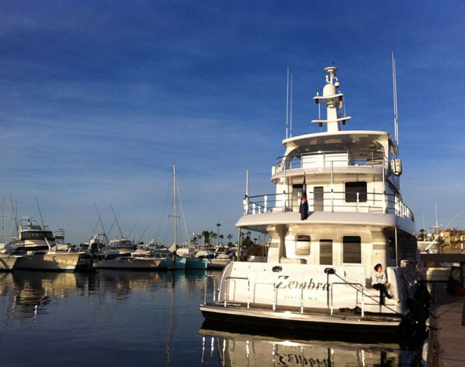 Superyacht Zembra - rear view