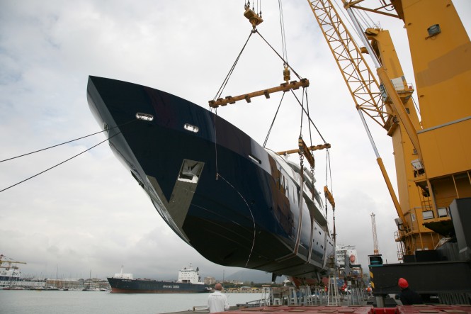 The launch of the 45m charter yacht OURANOS by Admiral Tecnomar Group