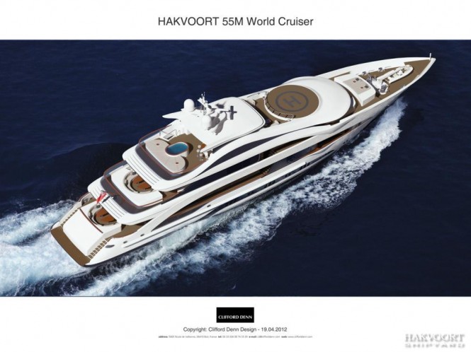 55m Hakvoort luxury yacht - view from above