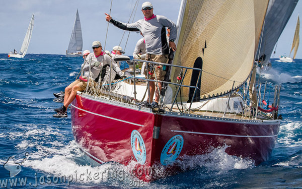 Another day of big breeze at Antigua Sailing Week 2012 Credit: jasonpickering.com