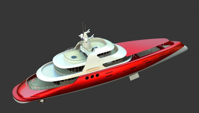 Luxury yacht Monoposto 147 - view from above