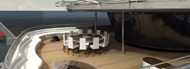 Motor Yacht AGAT constructed at Sevmash - Image courtesy of her designer H2 Yacht Design