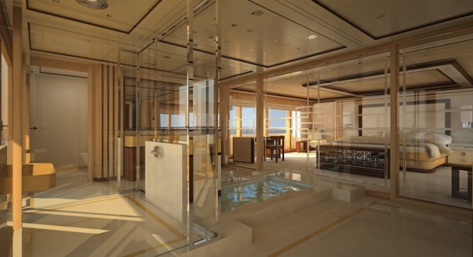 Motor Yacht Pro 750 Golden Project interior by Proteksan Turquoise