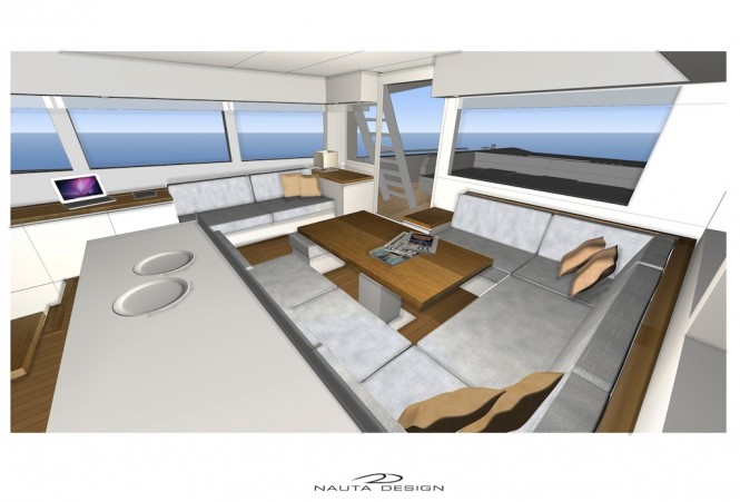 Motor Yacht Rupert 80 Galley up saloon - mid left