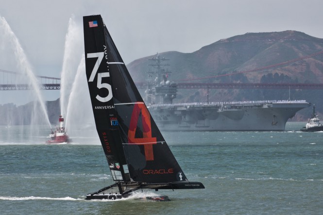 America's Cup celebrates the Golden Gate Bridge 75th Anniversary Credit: ACEA/Gilles Martin-Raget