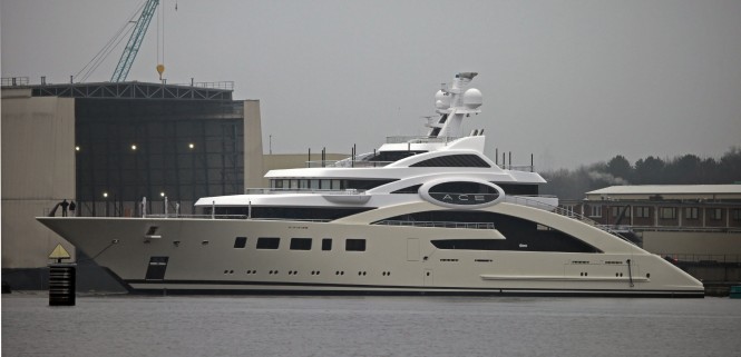 One of the latest Lurssen launches - the 87m ACE megayacht photographed by Carl Groll - Image courtesy of Lurssen Yachts