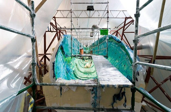 Works on the luxury sailing yacht Sunreef 80 underway