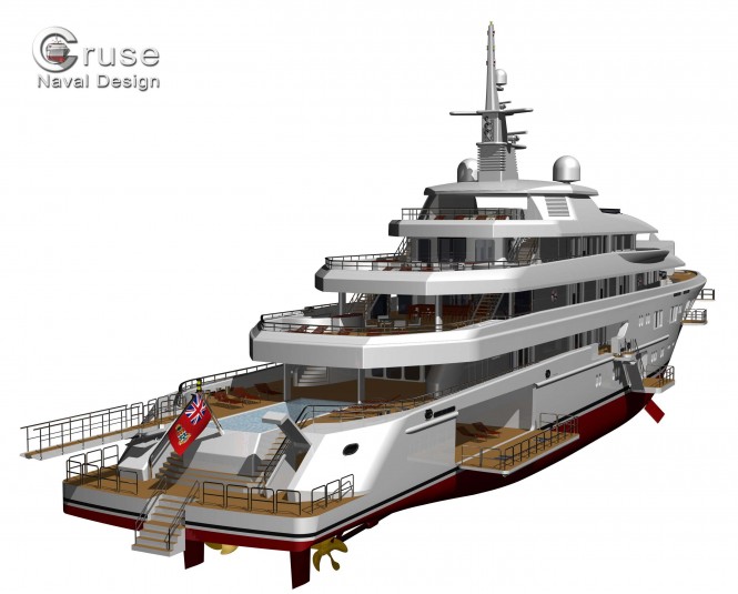 90m superyacht by Cruse Naval Design