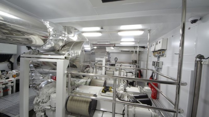 Bilgin 132 motor yacht M (Project M) engine room