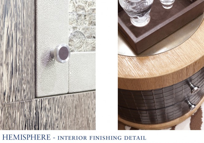 Hemisphere yacht - Interior Finishing Detail - Image courtesy of Pendennis