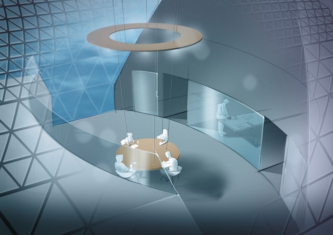 Sapphire superyacht Dining room