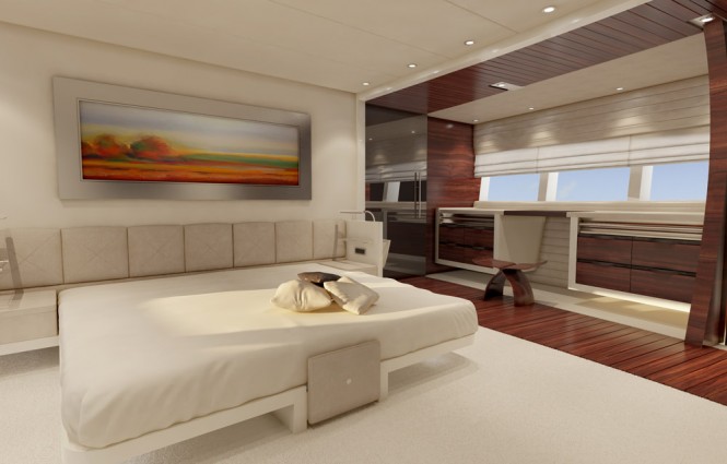 Superyacht Vulcan Owners Cabin