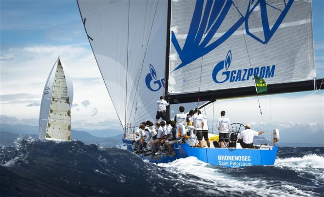 Swan 60 yacht Bronenosec is currently leading class 0 IRC at the Giraglia Rolex Cup (c) Rolex  Kurt Arrigo