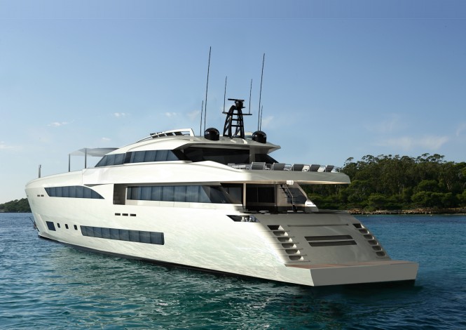 45m superyacht Wider 150 - rear view