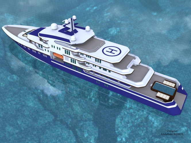 90m Mega Yacht Concept by Abdulbaki Senol