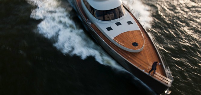 AY74 yacht - view from above