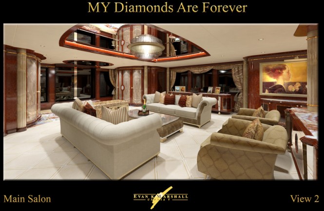 Benetti luxury yacht Diamonds Are Forever - Main salon