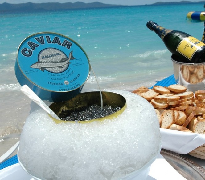 Caviar on the Beach - Superyacht Sea Dream