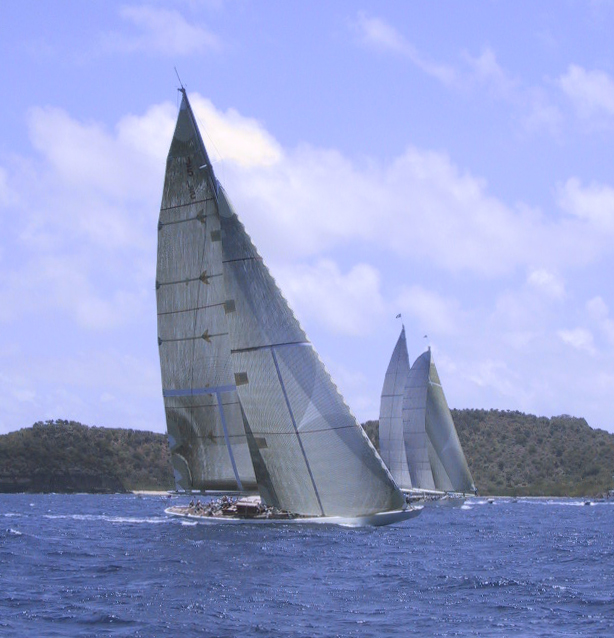 Charter yacht Ranger in the foreground