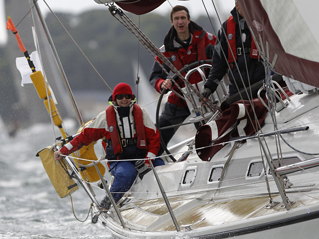 Dehler 39 yacht Kelana racing in ISCRS 6C today. Photo: Paul Wyeth