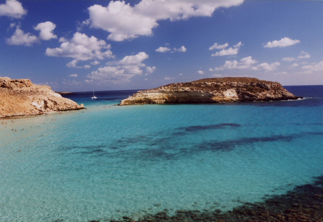 Lampedusa in the Mediterranean