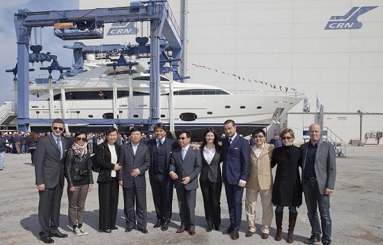 Launch of the Custom Line 112 motor yacht NEXT