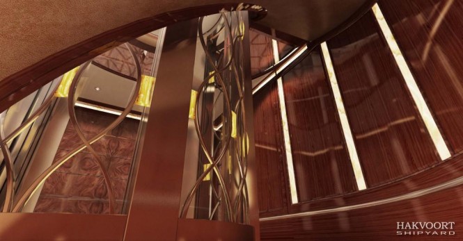 Luxurious interior aboard Hakvoort superyacht YN248