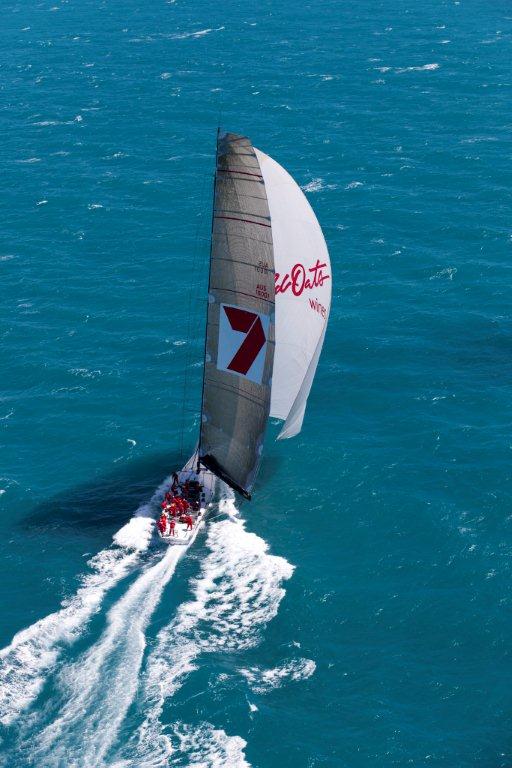 Wild Oats XI superyacht under spinnaker