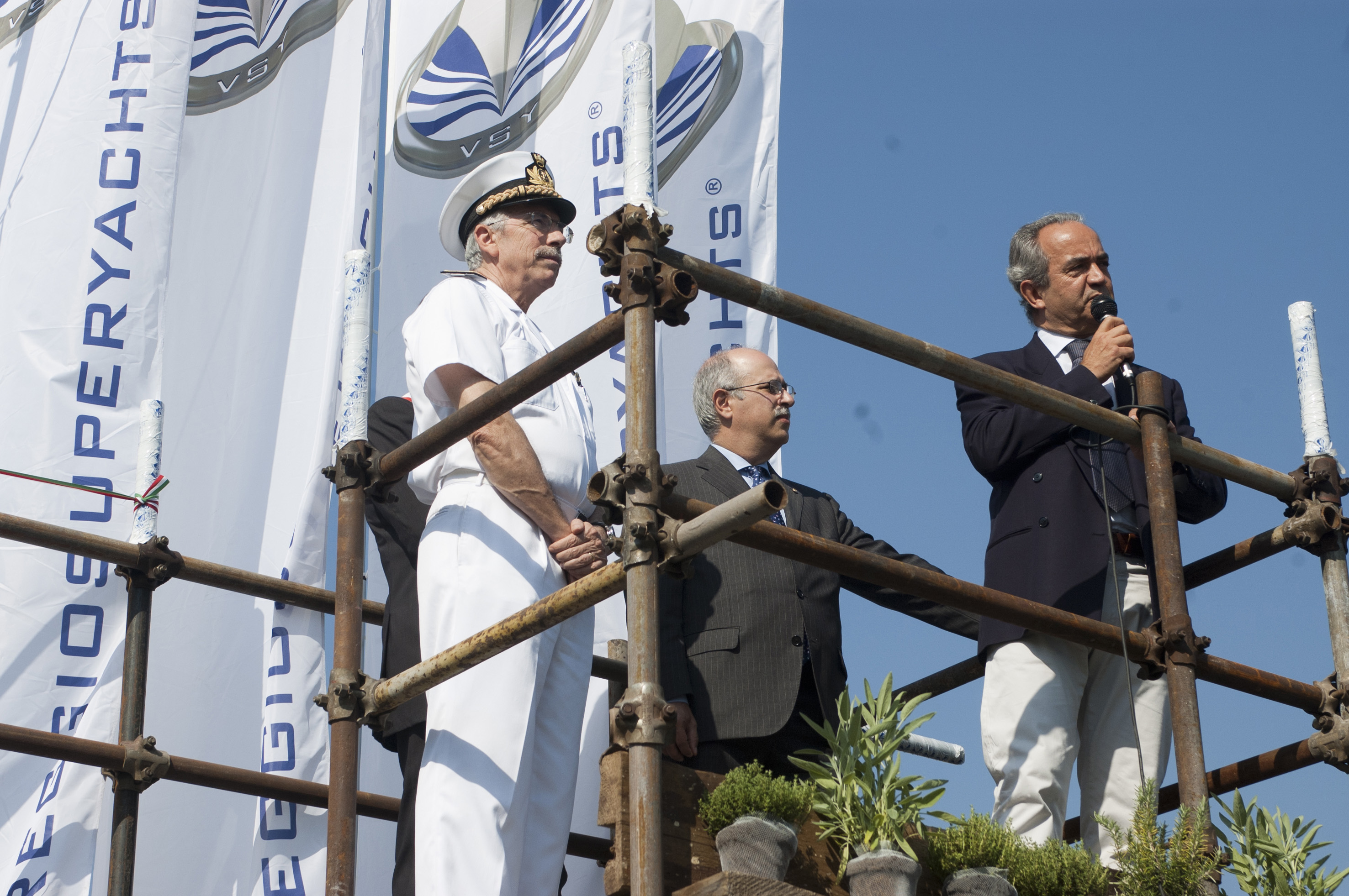 A big ceremony for the launching of the 72m superyacht Stella Maris